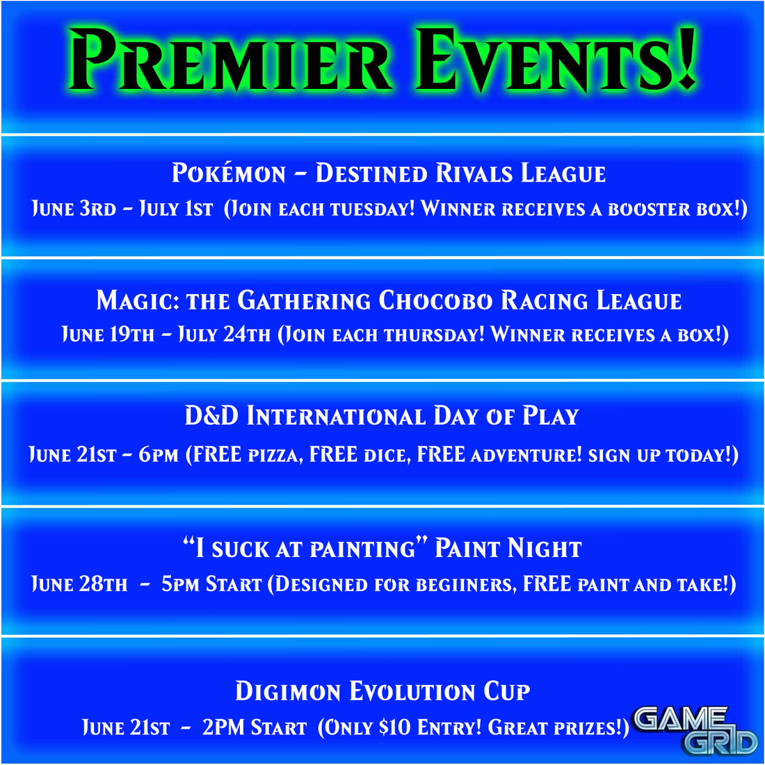 Upcoming Premier Events (June 2025)