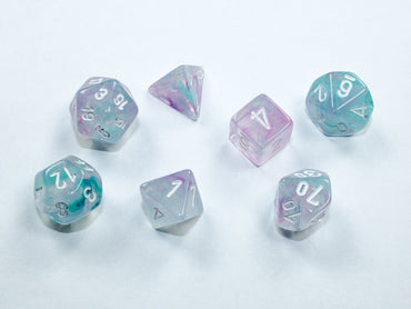 Mini RPG Dice Set: Nebula - Wisteria/White