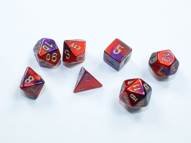 Chessex: Gemini Purple-Red/Gold - Mini Polyhedral