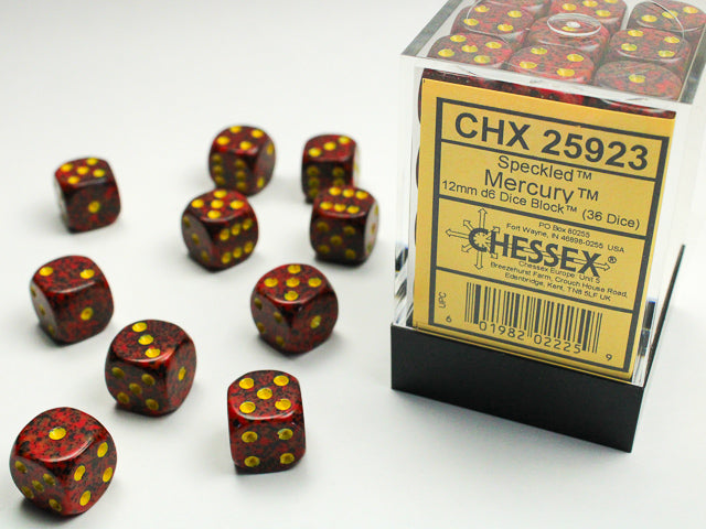 12mm D6 Brick: Speckled - Mercury (36)