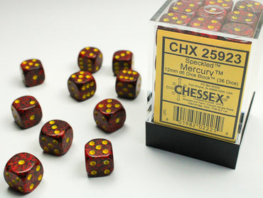 12mm D6 Brick: Speckled - Mercury (36)