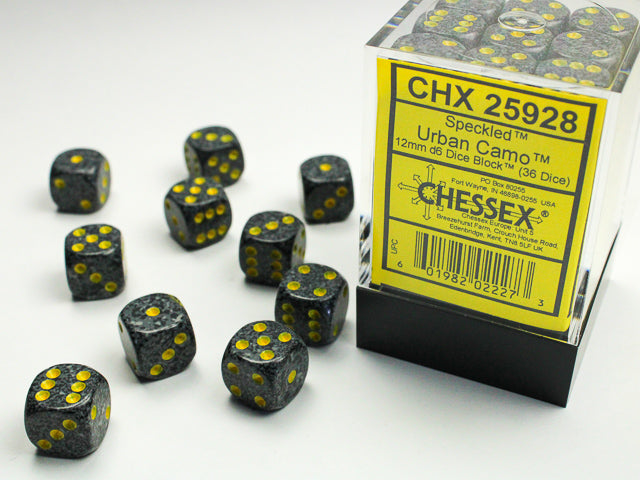 12mm D6 Brick: Speckled - Urban Camo (36)