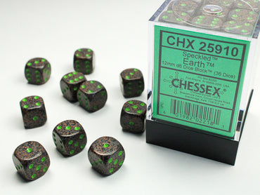 12mm D6 Brick: Speckled - Earth (36)