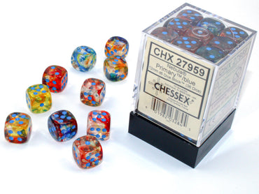 12mm D6 Brick: Nebula - Primary/Blue (36)