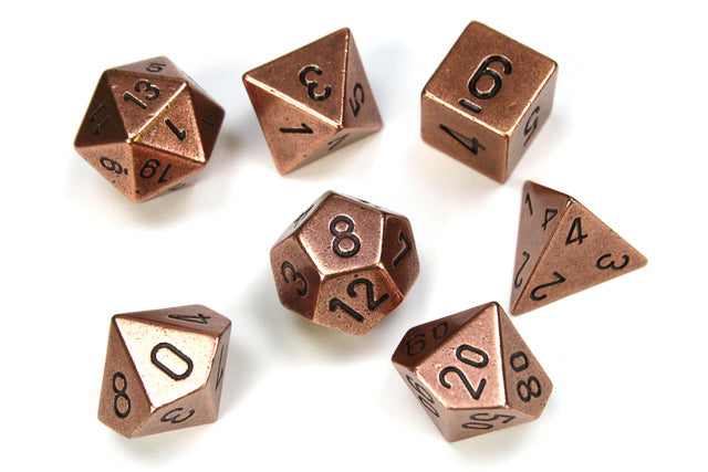 Metal RPG Dice Set: Copper