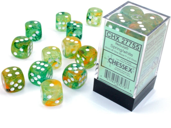 16mm D6 Brick: Nebula - Spring/White (12ct)