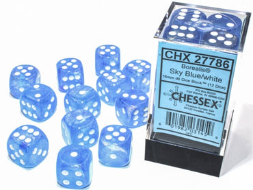 16mm D6 Brick: Borealis - Sky Blue/White (12)