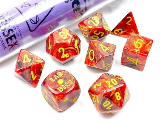 Chessex: 7-Die Set Vortex - Underworld/Yellow