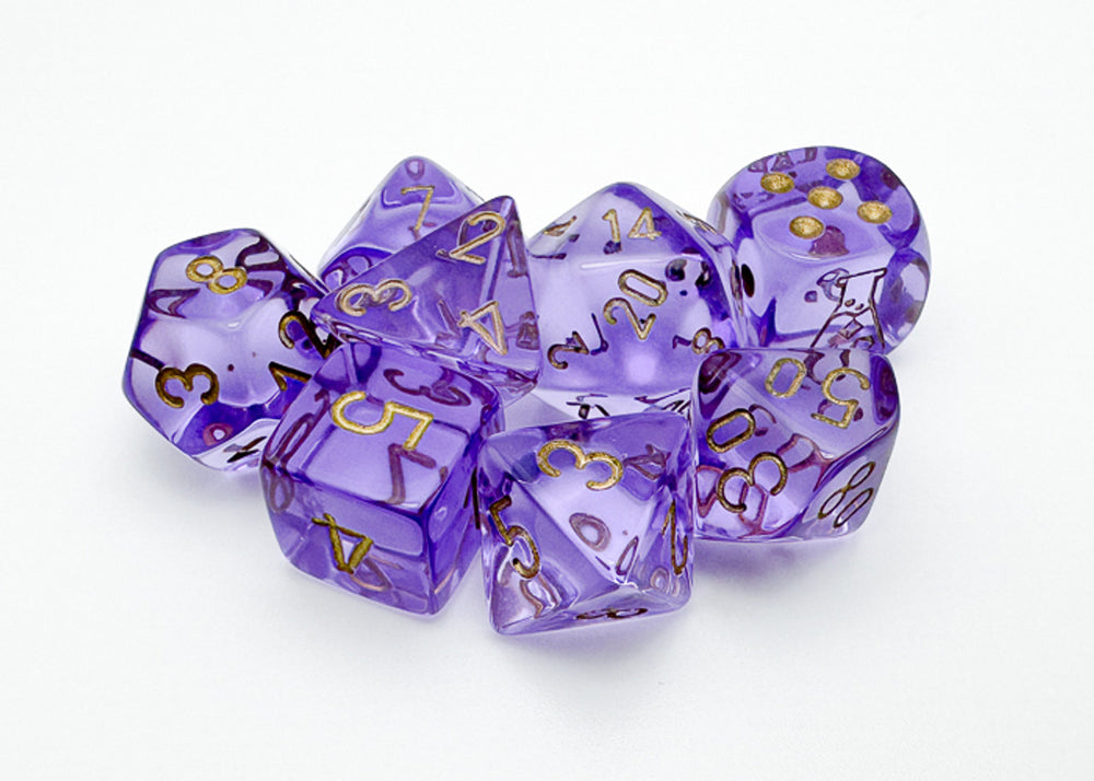 Chessex 7-Die Set: Lab Dice Lavender/Gold