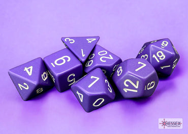 RPG Dice Set: Opaque - Purple/White