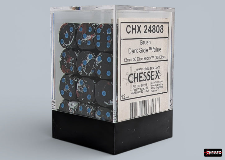 12mm D6 Brick: Brushed - Dark Side/Blue (36ct)