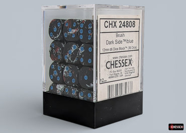 12mm D6 Brick: Brushed - Dark Side/Blue (36ct)