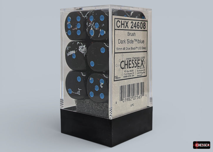 16mm D6 Brick: Brushed - Dark Side/Blue (12ct)