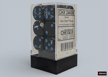 16mm D6 Brick: Brushed - Dark Side/Blue (12ct)
