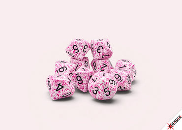 D10 Dice Set: Speckled - Pink