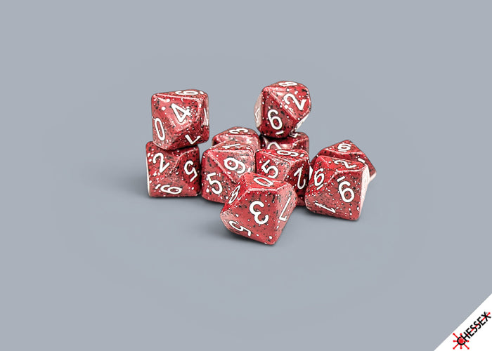 D10 Dice Set: Speckled - Lava Stone