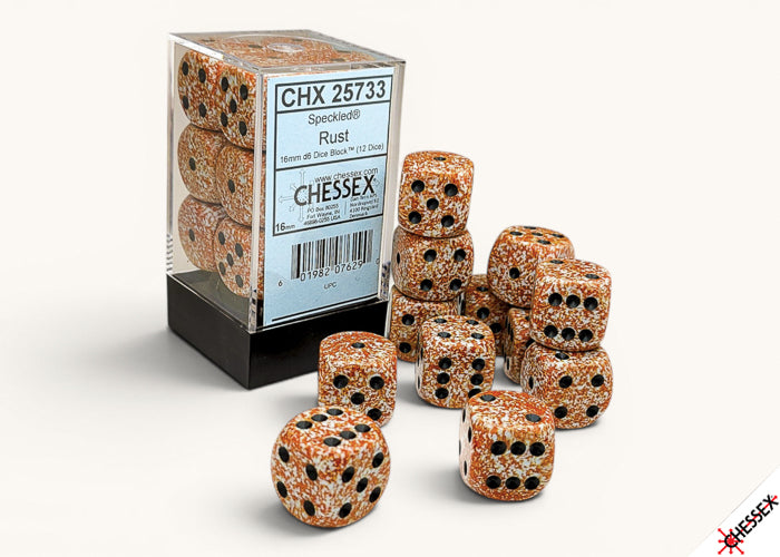 16mm D6 Brick: Speckled - Rust (12ct)