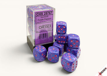 16mm D6 Brick: Speckled - Purple Passion (12ct)