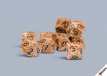 D10 Dice Set: Speckled - Rust