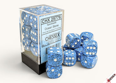 16mm D6 Brick: Speckled - Ocean Stone (12ct)
