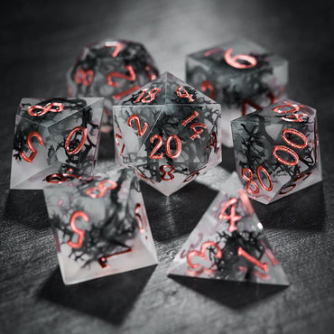 RPG Dice Set with Box: Black Coral