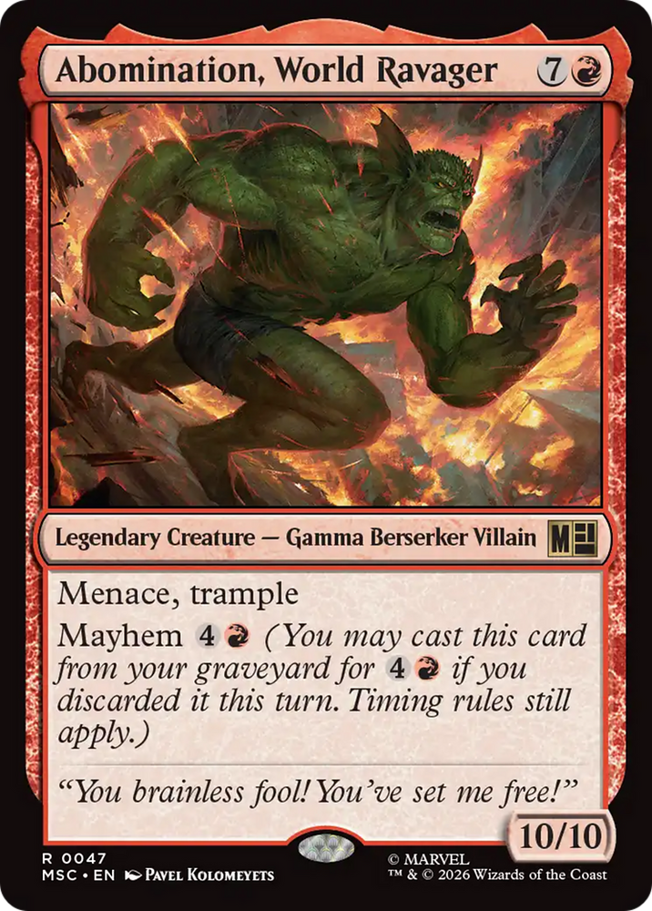 Abomination, World Ravager (Surge Foil) [Marvel Super Heroes Commander]