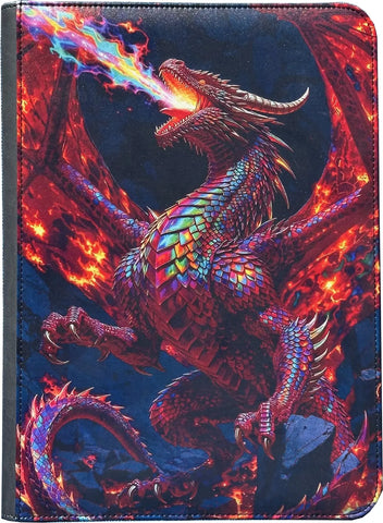 Maggot Labs Zippered Binder (9-Pocket): Chromatic Stormdrake