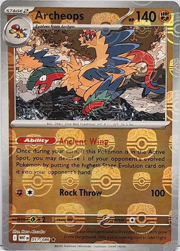 Archeops (051/086) [Scarlet & Violet: White Flare] (Master Ball Pattern)