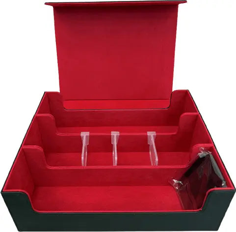 Generic 1800 Count 3-Row Deck Box: Black/Red