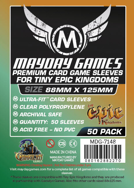 Board Game Sleeves: "Tiny Epic Kingdoms" 88x125mm (50)