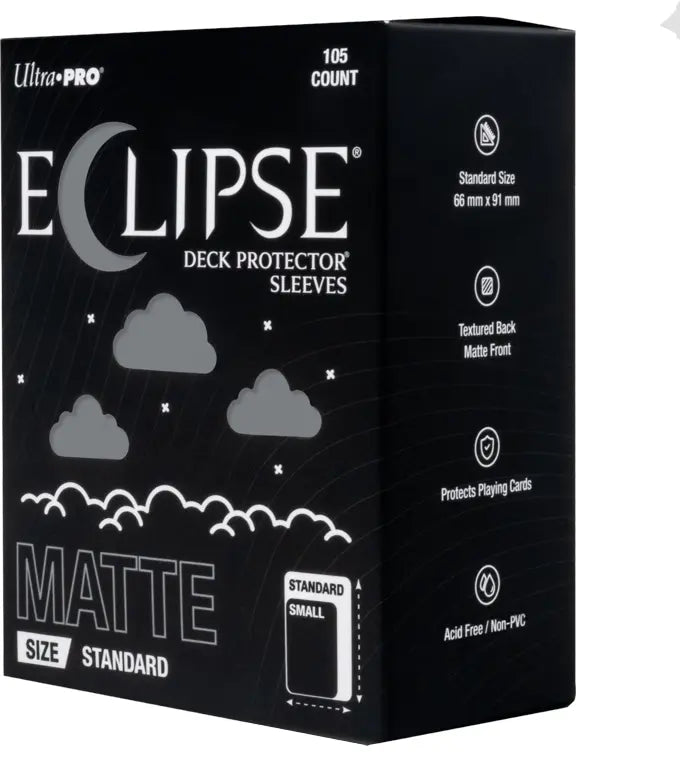 Eclipse Sleeves: Matte -  Smoke Grey (105ct)