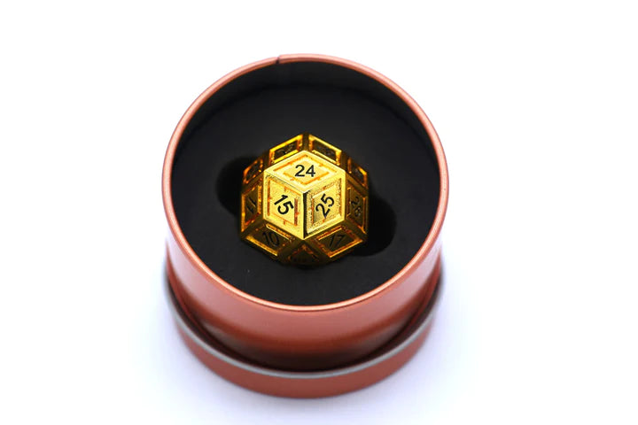 Titan's Fist Metal D30 Dice - Gold with Black