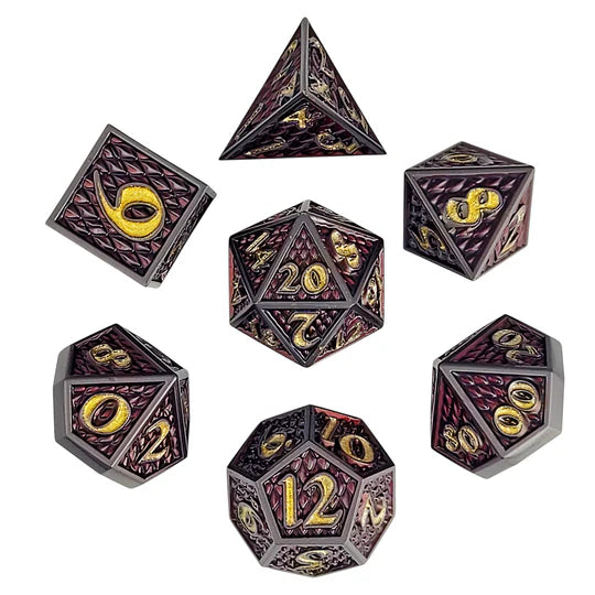 Metal RPG Dice Set: Dragon Scale - Apex