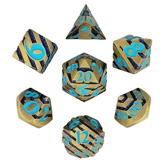 Metal RPG Dice Set: Banded - Inkubus