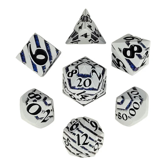 Metal RPG Dice Set: Glacial Core