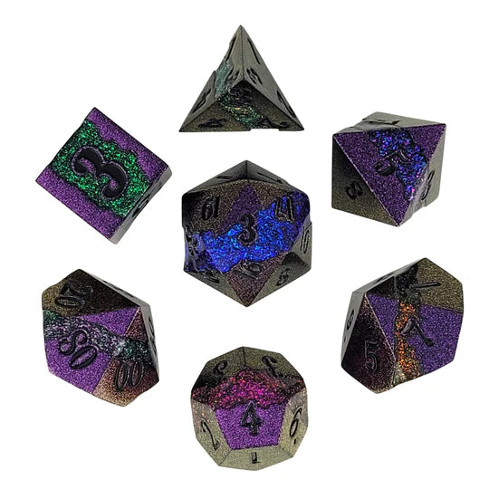 Metal RPG Dice Set: Galactic Flow - Infinity