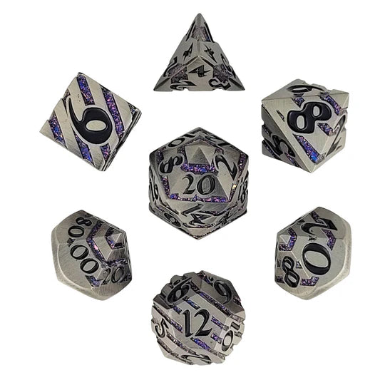 Metal RPG Dice Set: Banded - Celestial Ore