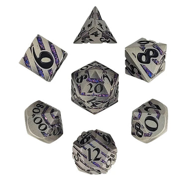 Metal RPG Dice Set: Banded - Celestial Ore