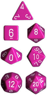 Chessex: opaque Purple/White 7-die set (Copy)