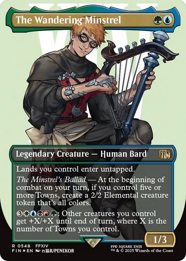 The Wandering Minstrel (Borderless) (Surge Foil) [FINAL FANTASY]