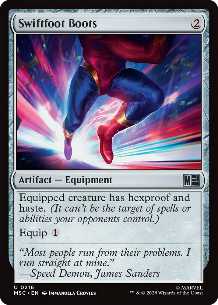 Swiftfoot Boots (Surge Foil) [Marvel Super Heroes Commander]
