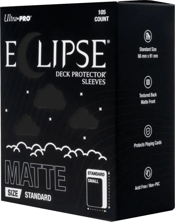 Eclipse Sleeves: Matte - Jet Black (105ct)