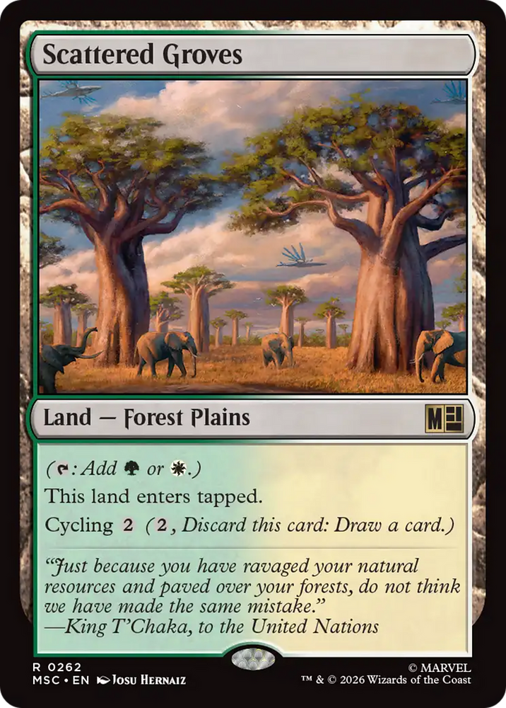 Scattered Groves (Surge Foil) [Marvel Super Heroes Commander]