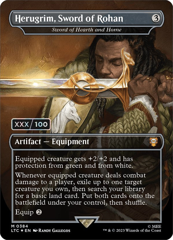 Herugrim, Sword of Rohan - Sword of Hearth and Home (Borderless) (Serialized) [The Lord of the Rings: Tales of Middle-Earth Commander]