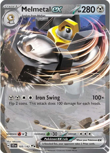 Melmetal ex (105/142) (Stellar Crown Stamped) [Scarlet & Violet: Stellar Crown]