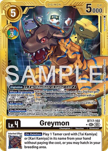 Greymon [BT17-102] (Alternate Art) [Advanced Booster Digimon Generation]