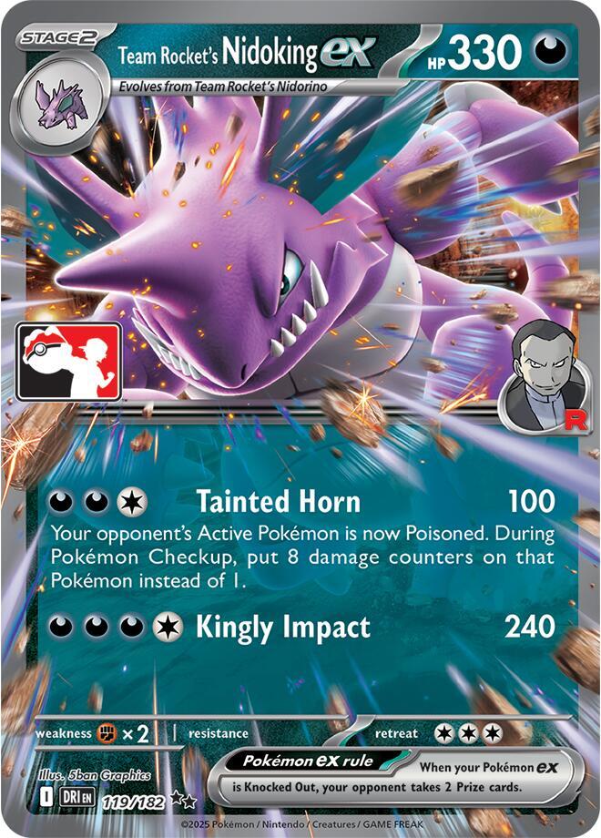Team Rocket's Nidoking ex (119/182) [Prize Pack Series Eight]