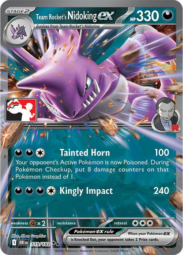 Team Rocket's Nidoking ex (119/182) [Prize Pack Series Eight]