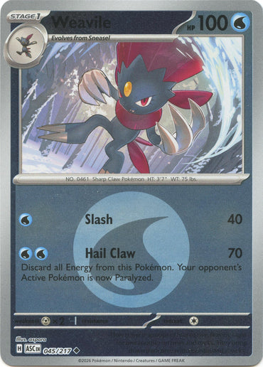 Weavile (045/217) (Energy Symbol Pattern) [Mega Evolution: Ascended Heroes]