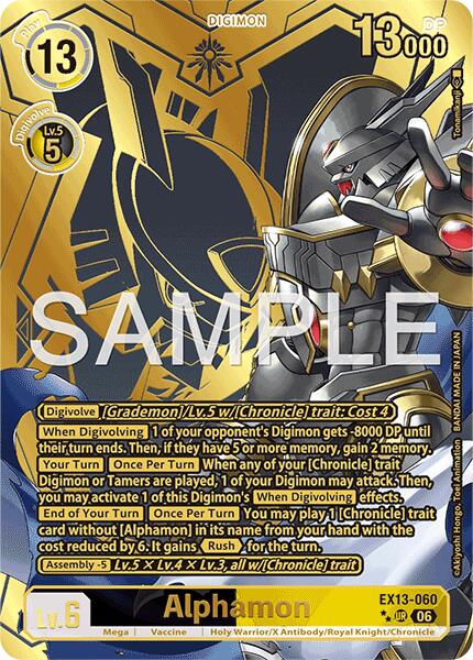 Alphamon [EX13-060] (Rare Pull) [Chivalrous XIII]